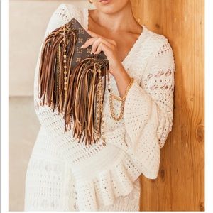 Vintage Boho Louis Vuitton fringe wristlet